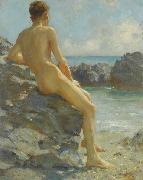 Henry Scott Tuke The Bather Sweden oil painting artist